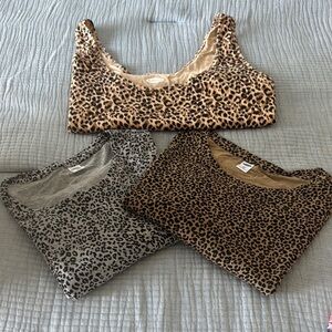 Old Navy Leopard Print Tops Set (3) XXL